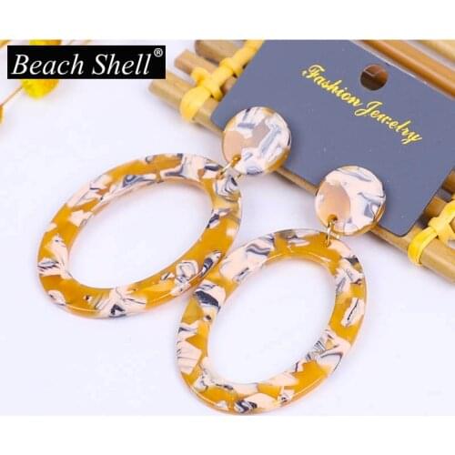 Earrings 2020 Acrylic Bohemian Party Simple Women Simple Fashion Trendy Jewelry statement multicolor aesthetic accessories