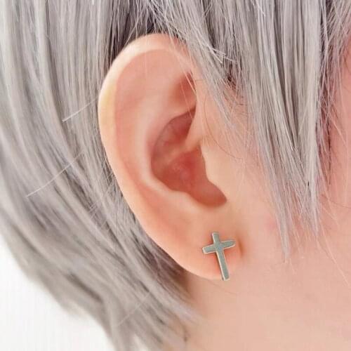 Stainless Steel Cross Earrings Personalized Earrings Fashion and Cool Earrings Hip Hop Earrings Jewelry Gifts