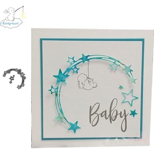 CH Stars Stencil Metal Cutting Dies For Scrapbooking Practice Hands-on DIY Album Card Craft Decoration