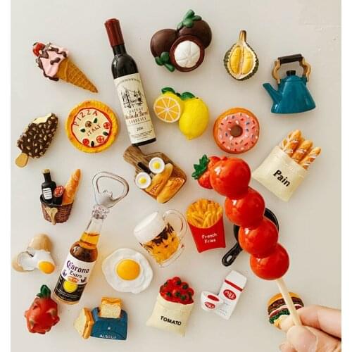 Three-dimensional Refrigerator Magnet Refrigerator Magnetic Sticker Creative Decoration Message Paper Magnetic Decoration