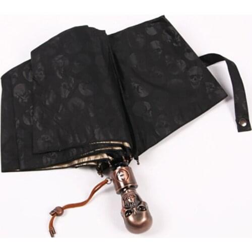 Skull High Quality Designer DIY Umbrella Rain Men Automatic Umbrella Car For Mens Windproof Folding Umbrellas