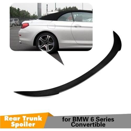 Carbon Fiber Rear Spoiler Trunk Boot Wings for BMW 6 Series Convertible 2013-2018