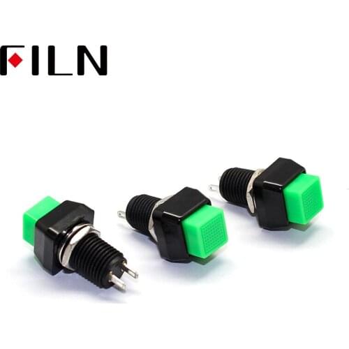 2Pins 10mm Thread Light Self Return Momentary Push Button Switch Start