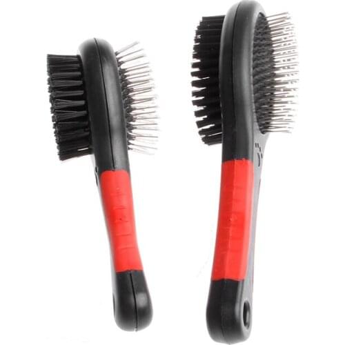 Convenient 2 In 1 Double Side Dog Hair Brush Rake Pet Grooming Fur Shedding Comb