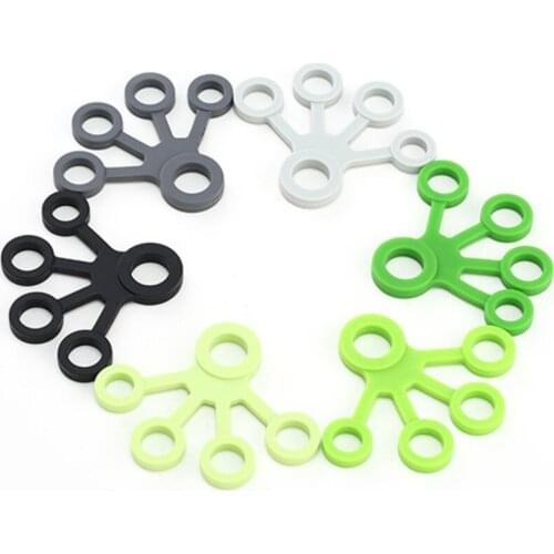 2018 Finger Gripper Resistance Bands Finger Stretcher Silicone Hand Exerciser Grip Strength Wrist Trainer Fitness Equipment