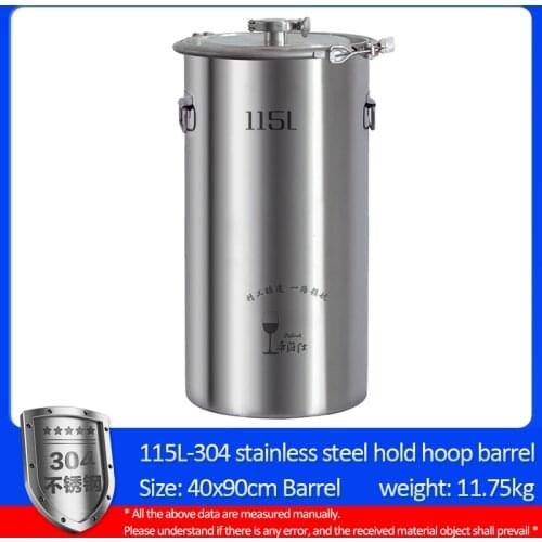 304 stainless steel liquor tank sealed barrel wine tank wine storage container wine fermentation barrel wine making equipment
