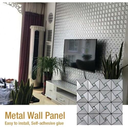 3D wall panel Metal Geometric Pattern Mural 3d Wallpaper Luxury Walls Paper for Living Room Bedroom Bathroom Kitchen Walls Decor