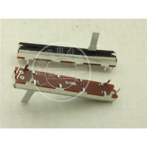 50pcs SL-4521N B10K A10K B20K B50K B100K 60MM 45MM Handle 15MMC dual channel mixer fader potentiometer