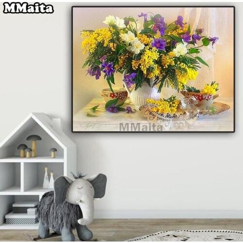 5D diy round Diamond Painting Cross Stitch Diamond Embroidery kits Flower Decoration Diamond Mosaic home Decorative drill GG5796