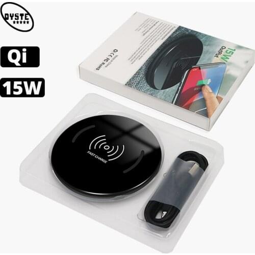 15W Fast Wireless Charger For iPhone Samsung Huawei Xiaomi Phone Charger Quick Charge 3.0 USB C Wireless Charging Porta Celular