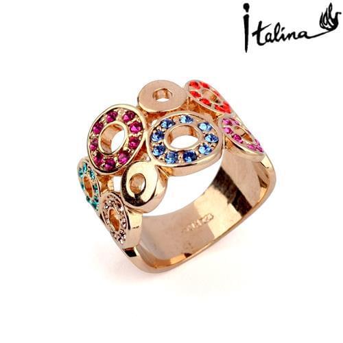 Brand TracysWing Genuine Austria Crystal gold Color Rings for Women healthy Anti Allergies # RG90135Multi