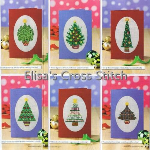 CD152 14ct DIY Invitation Greeting Card Special Popular Full Set CrossStitch Greeting Card Cake Birthday Christmas Gift Trees