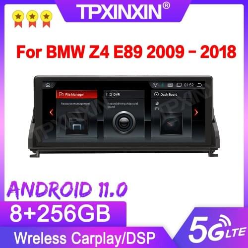Wireless Carplay Android 10 4+64G For BMW Z4(E89) 2009-2018 Car GPS Navigation Headunit dash Multimedia Player Auto Radio Stereo