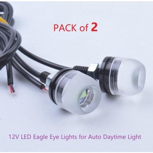 2pcs 12v 18mm LED Signal lights Daytime Running Lamp Auto car Van Motorcycle Waterproof Side Marker Lighting RV Camper Trucks
