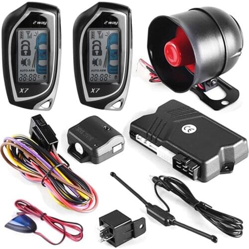 Two-way Car Alarm With Autostart Remote Starter Engine Keyless Start Stop Auto Ignition Central Locking Automation Immobilizer