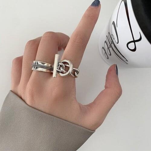 925 Sterling Silver Ins Twist Weaving OT Buckle Index Finger Opening Rings For Women Couple Fine Jewelry Birthday Party Gift 442