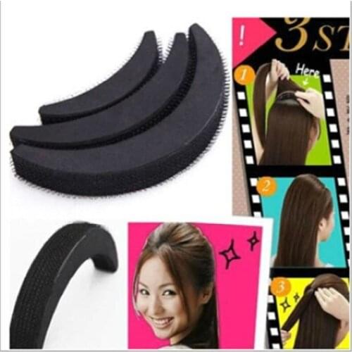 Hot Selling Cheap 3pcs/Set Black DIY Hair Bump Volume Beehive Hair Bump Hair Pad Height Puff Paste Tools Hair Style Accessories