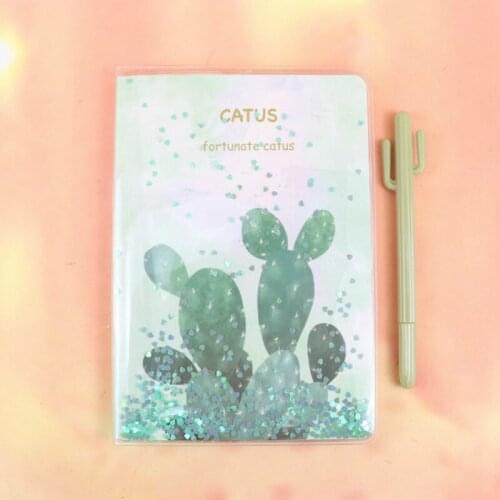 Kawaii Cactus Notebook With Pen Schedule Book Sketchbook Diary Weekly Planner Handbook School Stationery Girls Birthday Gift