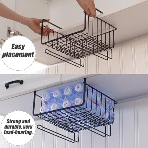 Multifunction Kitchen Home Cabinet Holder Storage Rack Stainless Metal Organizer