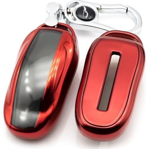 Soft TPU Car Remote Key Chain Covers Case Key Protective Shell Holder for Tesla Model X Model Y Model S 2016-2019