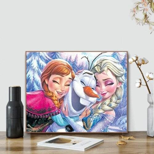 5D DIY Diamond Painting Disney Frozen Princess Cross Stitch Kit Full Drill Square Embroidery Mosaic Art Rhinestones Home Decor