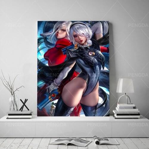 Wall Art Poster HD Prints NieR:Automata Modular Pictures Canvas Video Game Painting Home Decoration Sexy Girl Living Room Frame