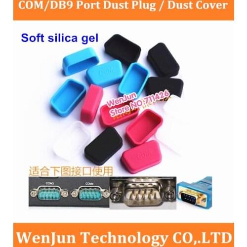 Wholesale!! Soft silica gel COM dust plug DB9 dust cover RS232 Anti-Dust Stopper for laptop/computer/Router with free shipping