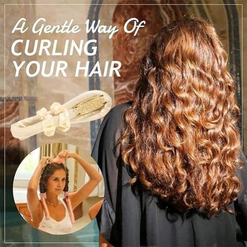 Slik Satin Heatless Hair Curler Headband For Women Hair Wrap Curling Ribbon Girls Scrunchies Headwear Hair Accessories Curling