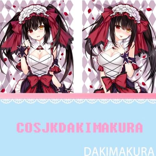 DATE A LIVE Tokisaki Kurumi Anime Game Dakimakura Sexy Girls Body Hugging Pillow Case Otaku Pillow Cover Cushion Cosplay Gifts