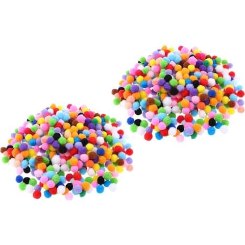 1000Pcs 15mm Mixed Color Pompoms for Crafts Making and Hobby Supplies Pom Poms Balls for DIY Creative Crafts Decorations