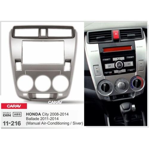 Radio Fascia for HONDA City Ballade Manual Air-Conditioning Double Din Radio DVD Stereo CD Panel Dash Mount CARAV 11-216