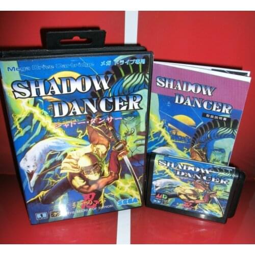Shadow Dancer - The Secret of Shinobi Japan Cover with Box and Manual for MD MegaDrive Genesis Video Game Console 16 bit MD card