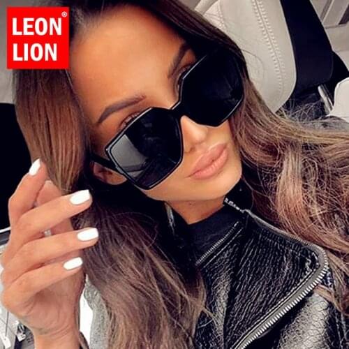 LeonLion Oversized Sunglasses Women 2021 Square Sun Glasses Women/Men Eyeglasses For Women Vintage Oculos De Sol Feminino UV400