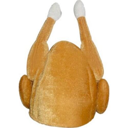 Unisex Turkey Hat Thanksgiving Funny Costume Hat Novelty Cooked Chicken Dress Christmas Hat Party Prop New Year Decorations 2021