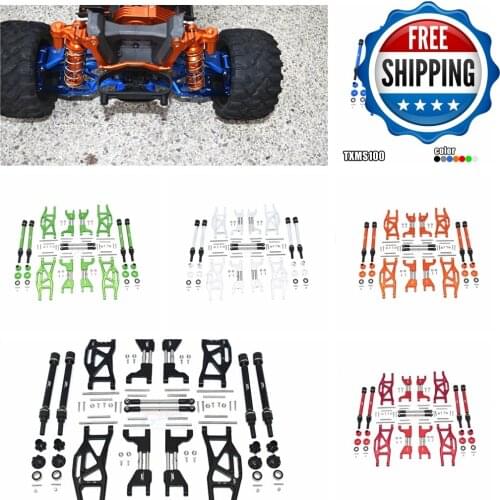 CNC alloy widened suspension arm + CVD drive shaft for TRAXXAS 1/10 MAXX + 20mm TXMS100