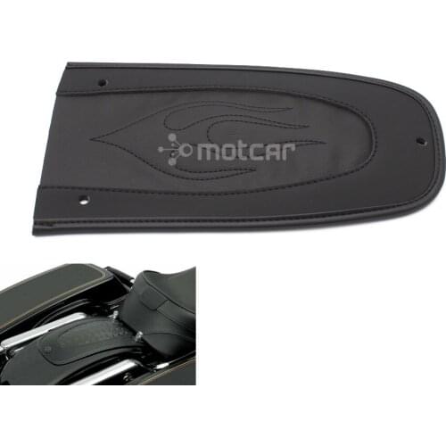 Motorcycle Rear Fender Flame Black PU Leather Bib Cushion Solo Seat Cover For Harley Sportster Solo Seat XL 883 1200 2004-2016