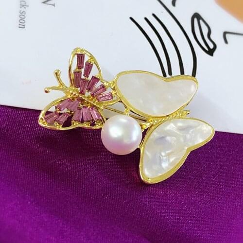 10pcs/lot Butterfly Style Brooch Pin Mountings Base Findings Jewelry Settings Parts for Pearls Beads Stones Crystals Agate Coral