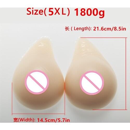 1800g/Pair Silicone Fake Boobs Female Body Drag Queen Breast Prosthesis Shemale Transvestite Crossdresser False Breast