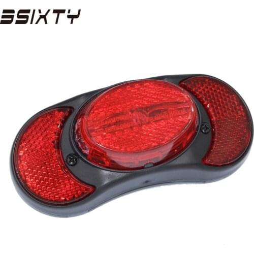 3SIXTY Classical Bicycle Cycling Taillight with Red & Black Rear Lamp for Brompton Bicycle Waterproof Back Light