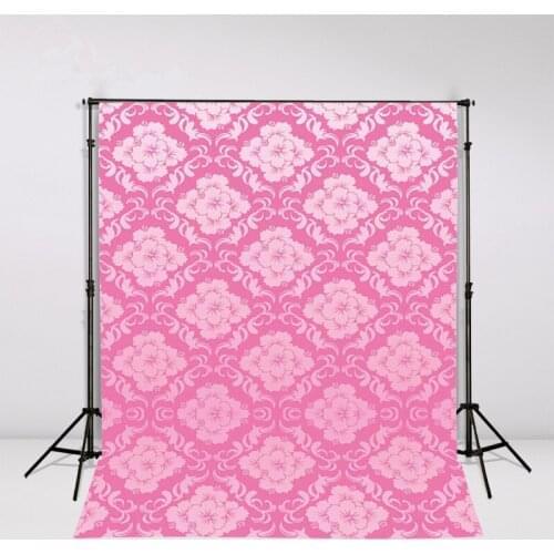5*6.5ft Pink European Flowers Wall Princess Style Birthday Vinyl Backdrops for Photography Custom Photo Background Studio Props