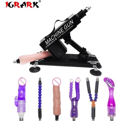 Sex Machine Gun Automatic Massage Tool with Dildos Attachments Female Masturbator Adult Toy Sex Shop Toys for Adults 18
