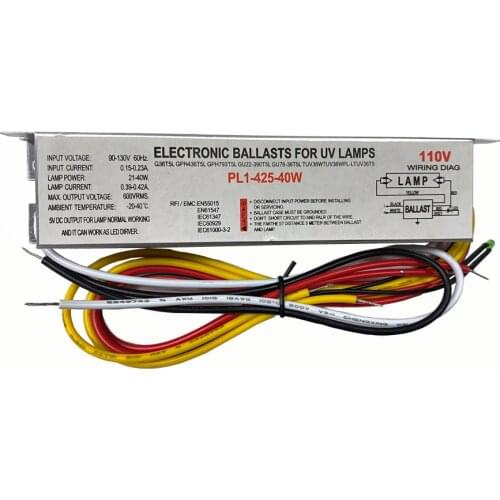 PL1-425-40W RL11-425-4 110V Germicidal Electronic Ballasts UV Ballast for UV Lamps G36T5L GPH436T5L TUV36TW TUV36WPL-L TUV36T5