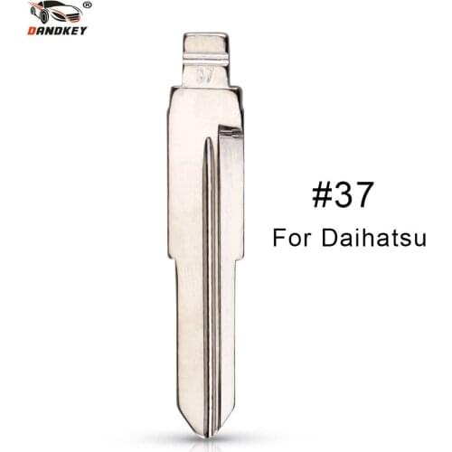 Dandkey 10pcs/lot No.37 Metal Blank Uncut Flip KD Remote Key Blade Type #37 For DAIHATSU Xenia Faw DLX Fob Replacement