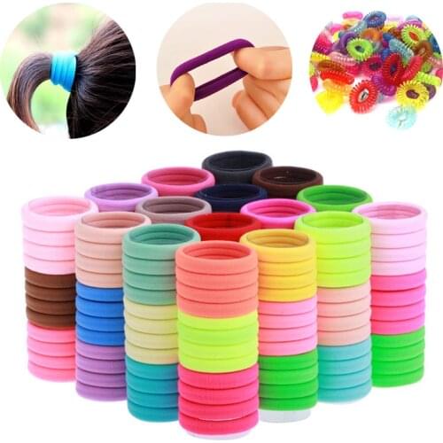 Girls Kids Children Elastic Hair Ties Bands Rope Ponytail Holders Headband Scrunchie Hair Accessories for Ladies Girls Headbands