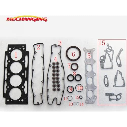 For PEUGEOT 307 206 406 806 EW10J4 Engine Gasket full set Automotive Spare Parts Overhaul Package 0197.Y1 50212100