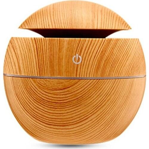 Household Aromatherapy Machine Wood Grain Round Humidifier Mushroom Humidifier Wood Grain Aromatherapy Machine