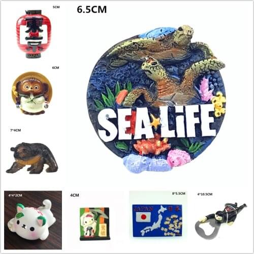 Spain Japan scenery 3D Fridge Magnets Tourism Souvenir Refrigerator Magnetic Sticker Collection Handicraft Gift