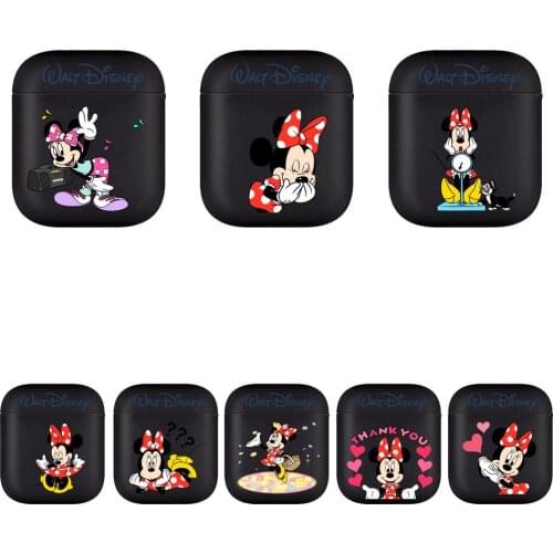 Disney Mouse Minnie and Mickey Soft Silicone Cases For Apple Airpods 1/2 Protective Bluetooth Wireless Earphone Cover For Apple
