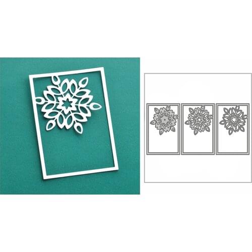 New Layer Corner Snowflake Rectangle 2020 Metal Cutting Dies for DIY Scrapbooking and Card Making Decor Embossing Craft No Stamp