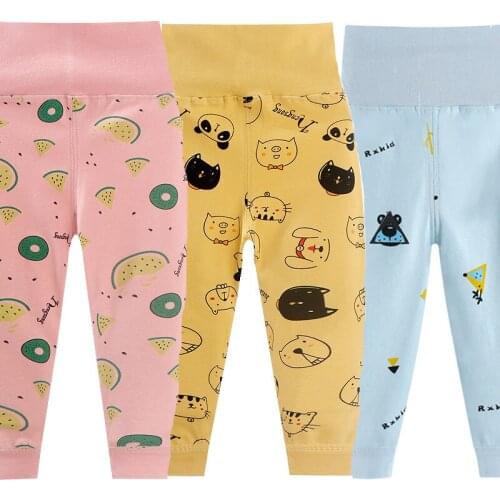 Autumn Boys Sleepwear Trousers High Waist Baby Cotton Night Clothes Kids Pajamas Long Pants For Girls Homewear Pijamas Infantil